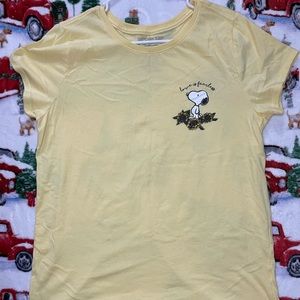 Peanuts Yellow Short Sleeve T-Shirt {Size‎ Large}